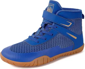 Sisttke Kids Wrestling Shoes Boys Girls Boxing Shoes Fitness Sneakers Zero Drop Sole