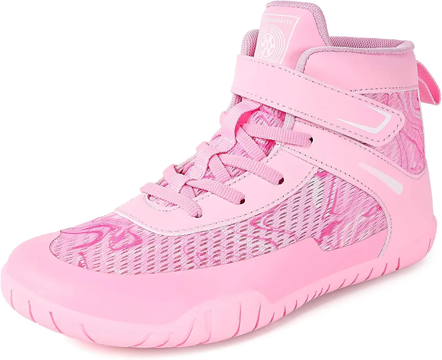 Sisttke Kids Wrestling Shoes Boys Girls Boxing Shoes Fitness Sneakers Zero Drop Sole
