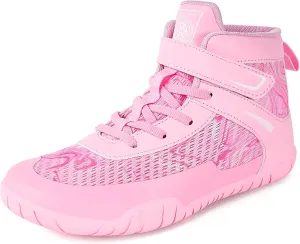 Sisttke Kids Wrestling Shoes Boys Girls Boxing Shoes Fitness Sneakers Zero Drop Sole