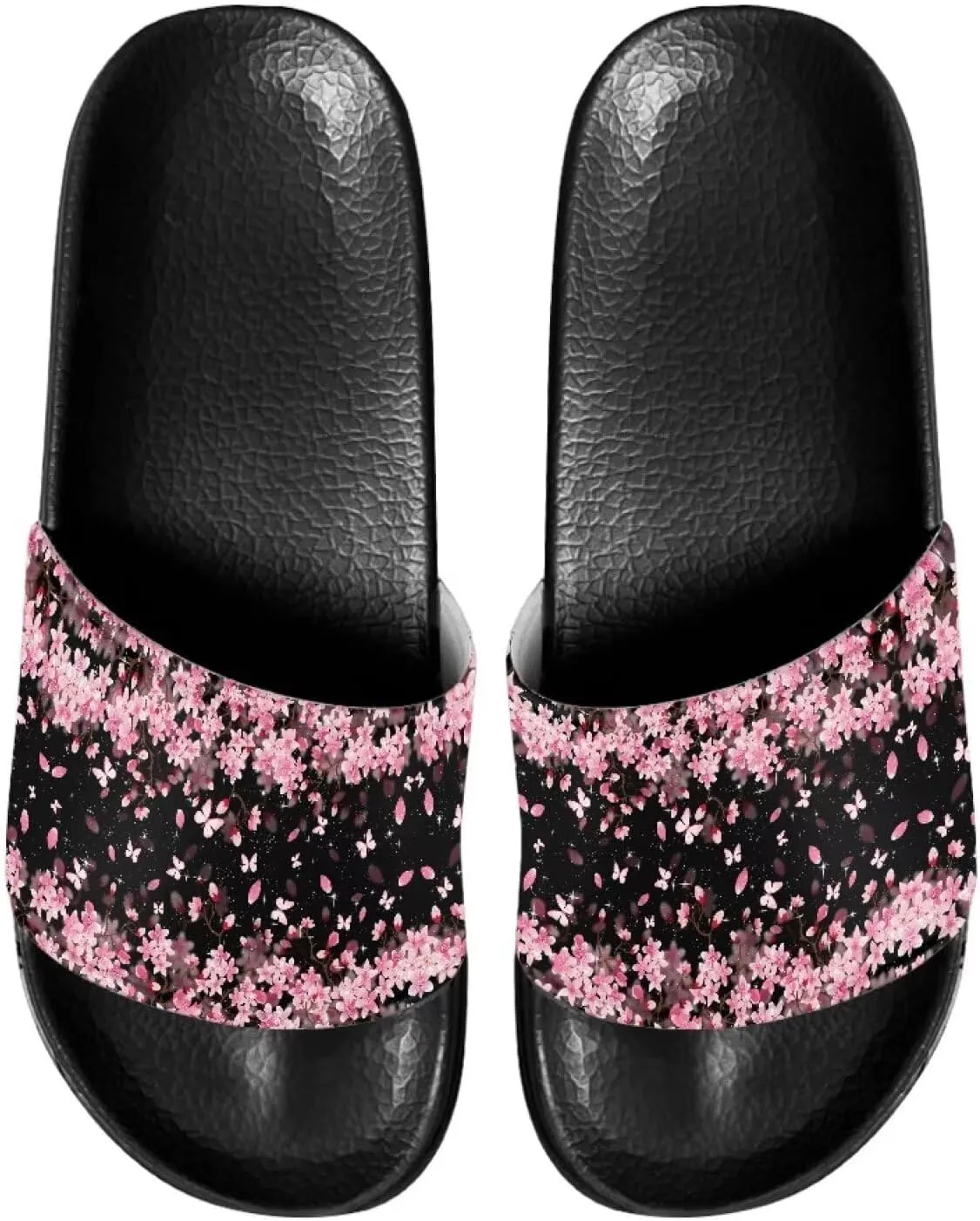 Slide Sandals, Beach Flats for Women, Comfotable Open Toe Non Slip Summer Shoes for Gym, Pool, Camping, Beach