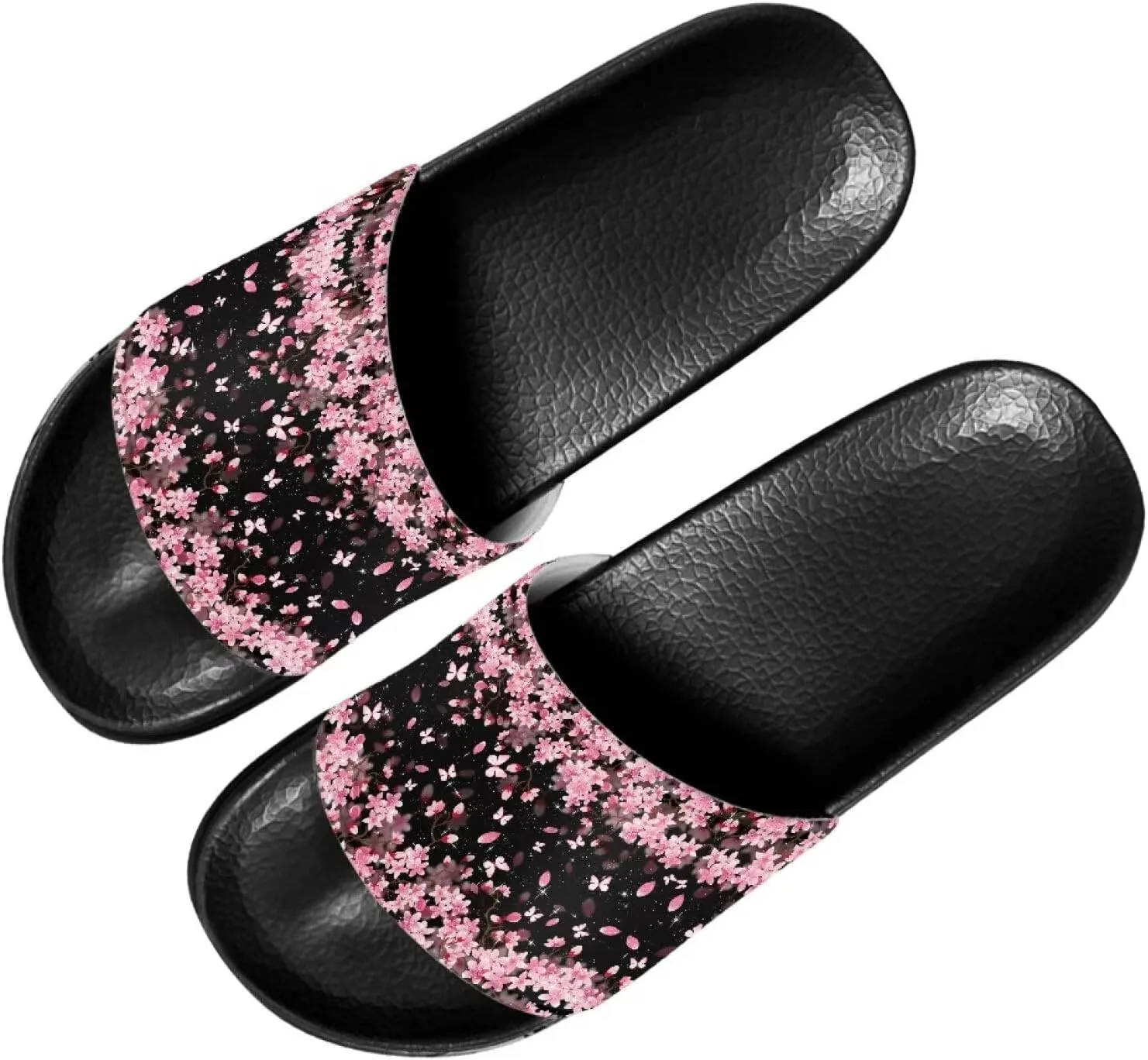 Slide Sandals, Beach Flats for Women, Comfotable Open Toe Non Slip Summer Shoes for Gym, Pool, Camping, Beach