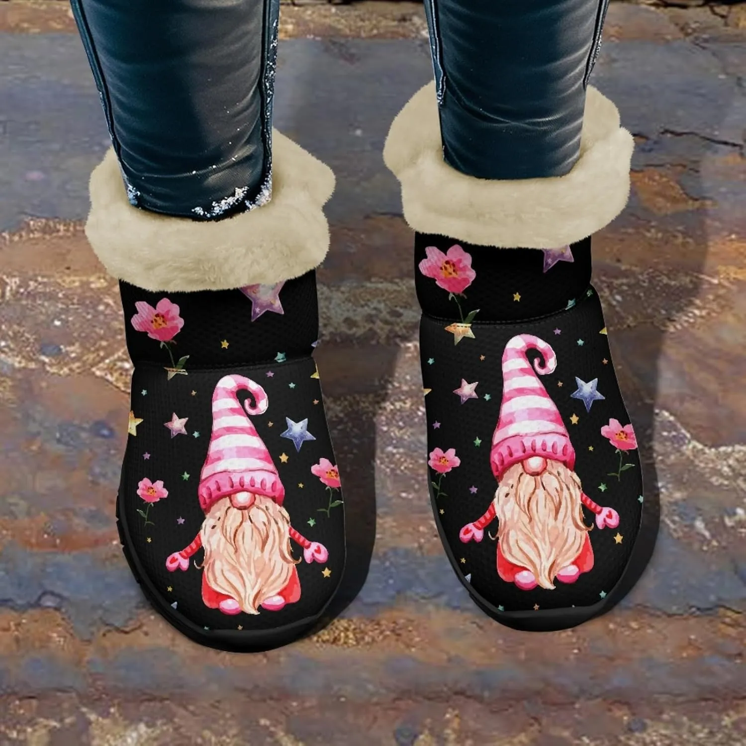 Snow Boots for Women -Fashion Winter Warm Snow Boots Anti-Slip outdoor Furry bootie for men women