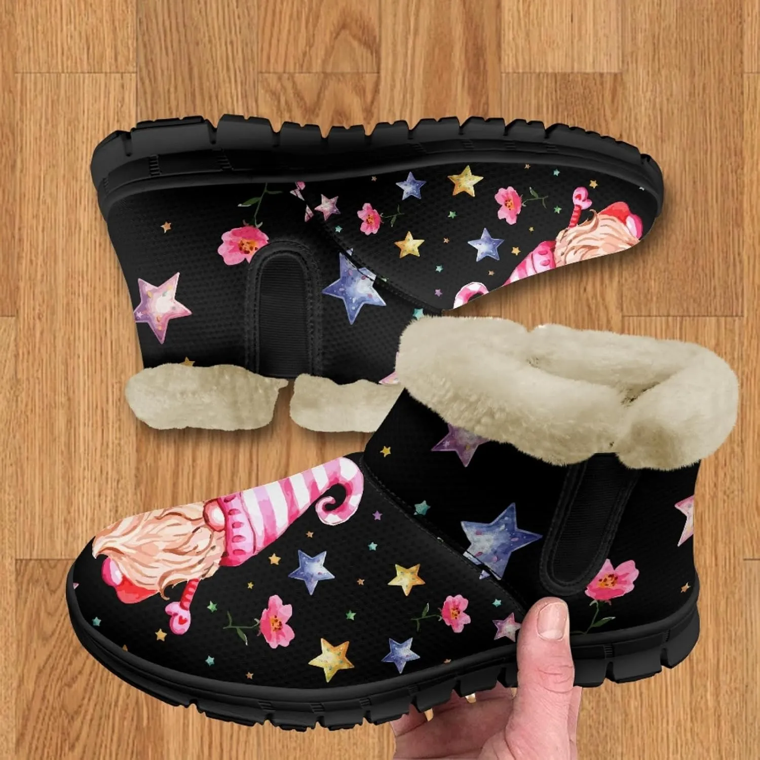 Snow Boots for Women -Fashion Winter Warm Snow Boots Anti-Slip outdoor Furry bootie for men women