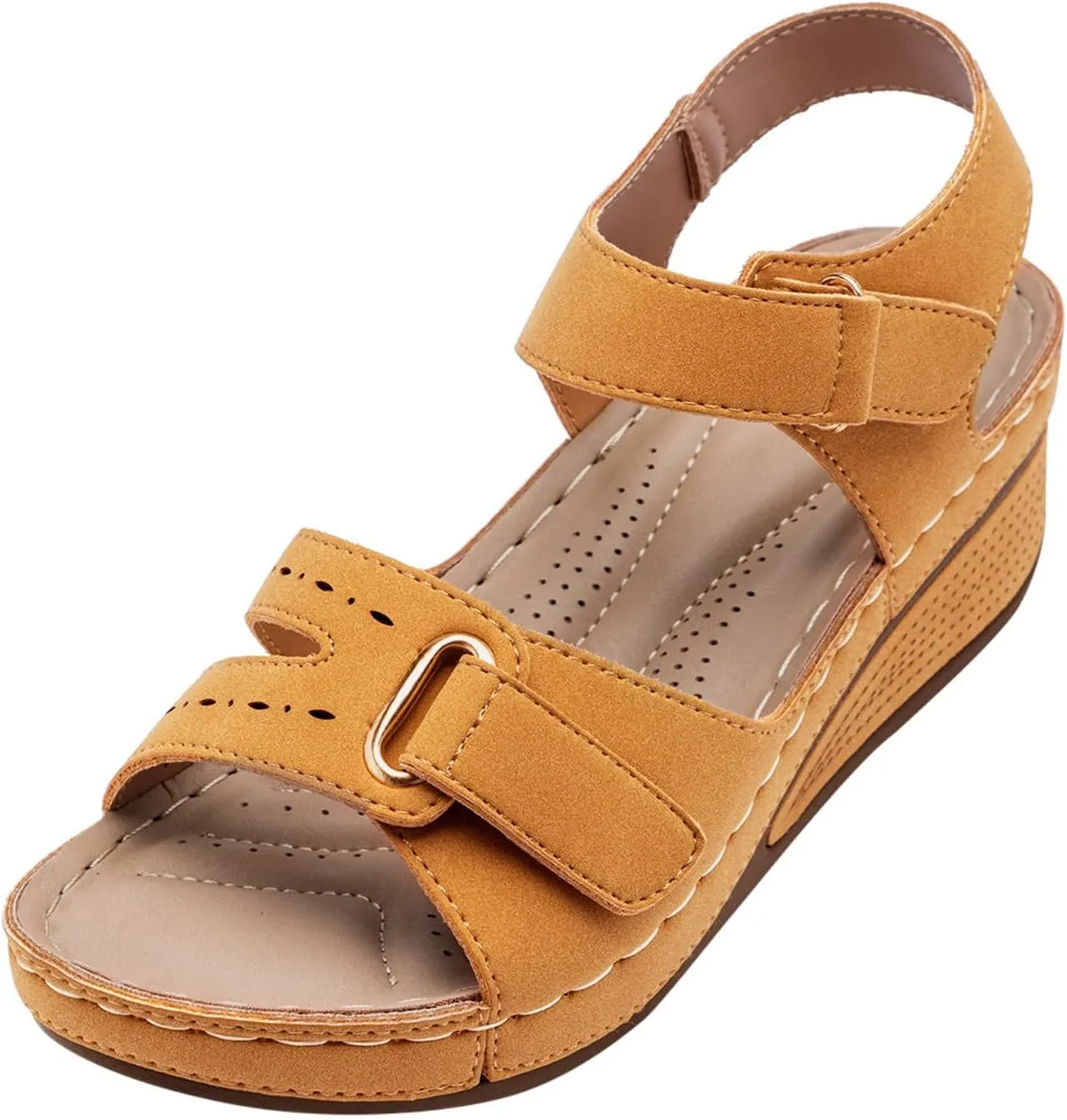 Soft & Stylish Wedge Sandals for Effortless Comfort 2025 Leather Orthopedic Walking Platform Sandals Women Wide Wedge Sandal