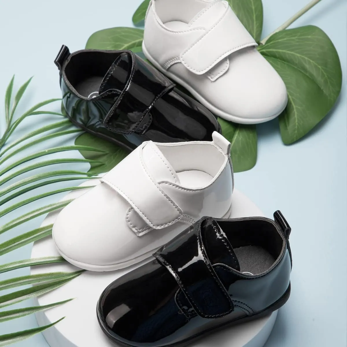 Sonsage Infant Baby Boys Girls Oxford Shoes PU Leather Loafers Flats Non-Slip Unisex Classic Moccasins Rubber Soft Sole Newborn Toddler Walking School Uniform Wedding Dress Shoe