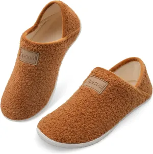 Spesoul Fuzzy House Slippers for Women Men Indoor Closed Back Lightweight Cozy Faux Furry Lining Barefoot House Shoes Slipper Socks for Bedroom Home Office Yoga Outdoor Walking Shoes