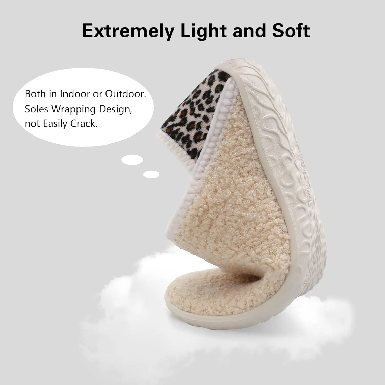 Spesoul Fuzzy House Slippers for Women Men Indoor Closed Back Lightweight Cozy Faux Furry Lining Barefoot House Shoes Slipper Socks for Bedroom Home Office Yoga Outdoor Walking Shoes
