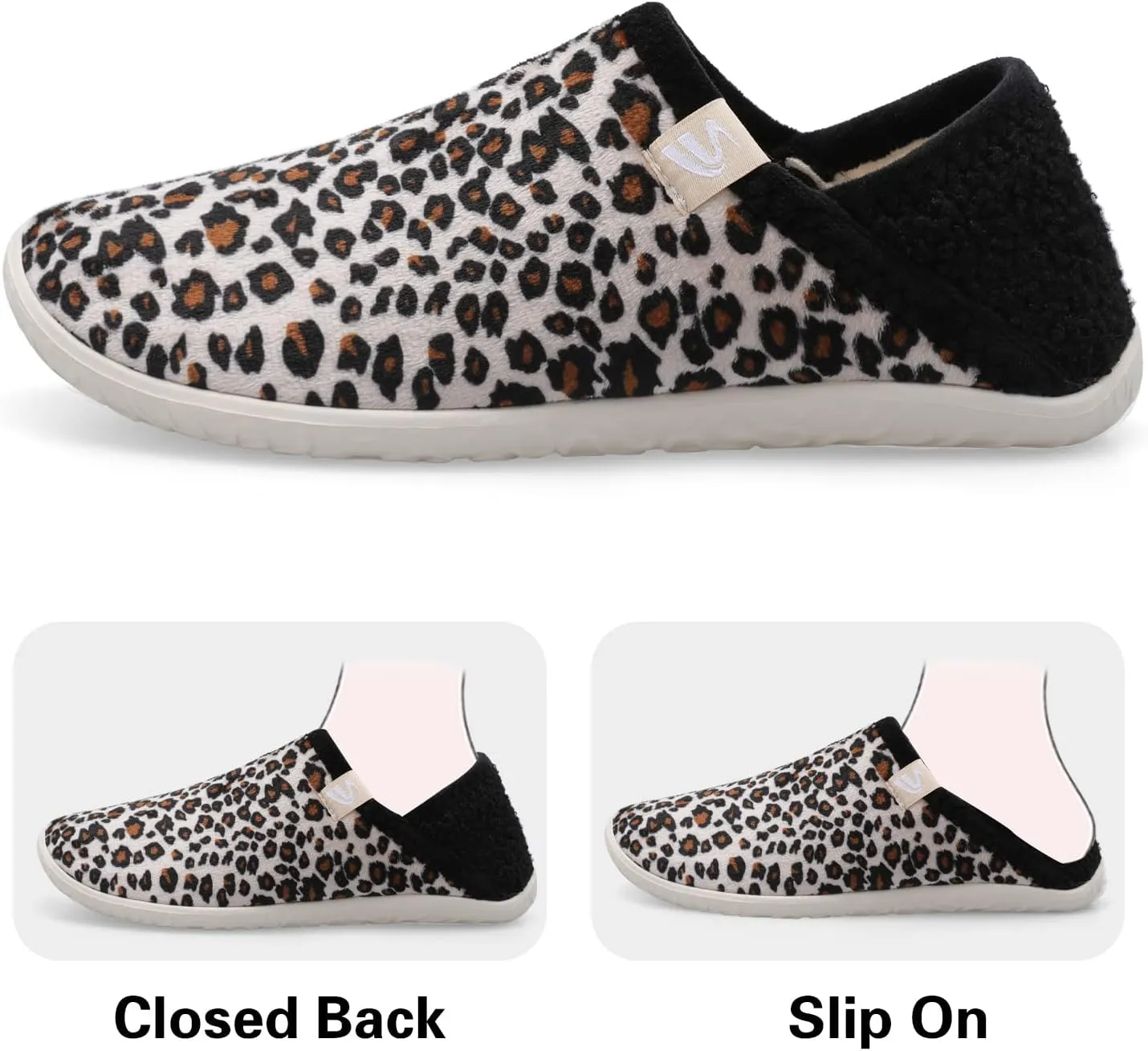 Spesoul Fuzzy House Slippers for Women Men Indoor Closed Back Lightweight Cozy Faux Furry Lining Barefoot House Shoes Slipper Socks for Bedroom Home Office Yoga Outdoor Walking Shoes