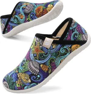 Spesoul Fuzzy House Slippers for Women Men Indoor Closed Back Lightweight Cozy Faux Furry Lining Barefoot House Shoes Slipper Socks for Bedroom Home Office Yoga Outdoor Walking Shoes