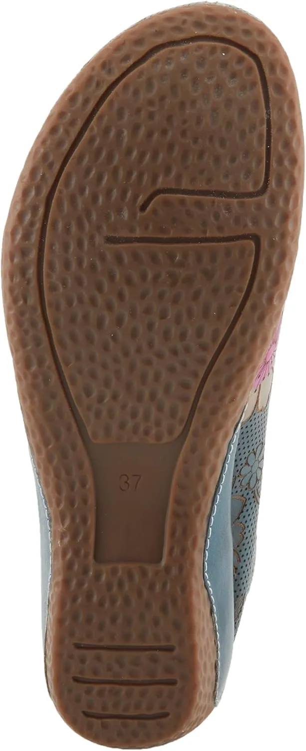 Spring Step L'Artiste Women's CHIENTI Hand-Painted Floral Open Back Sandals