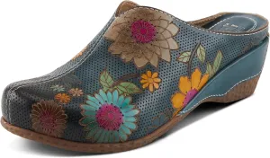 Spring Step L'Artiste Women's CHIENTI Hand-Painted Floral Open Back Sandals