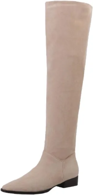 Square Toe Thick Heel Boots,Suede High Boots,Women's Long Boots,Cowhide Soles,Cowhide Insole,Suitable for Various Occasions