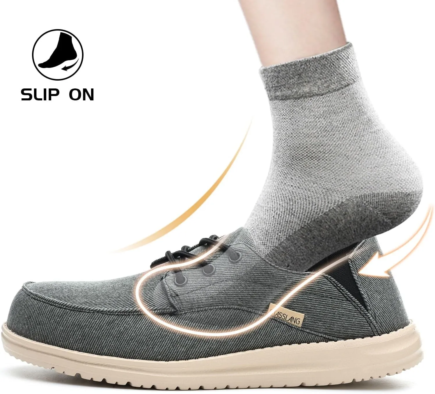 Steel Toe Shoes for Men Lightweight Casual Work Safety Loafers Industrial Construction Sneakers Slip On Indestructible Work Shoes