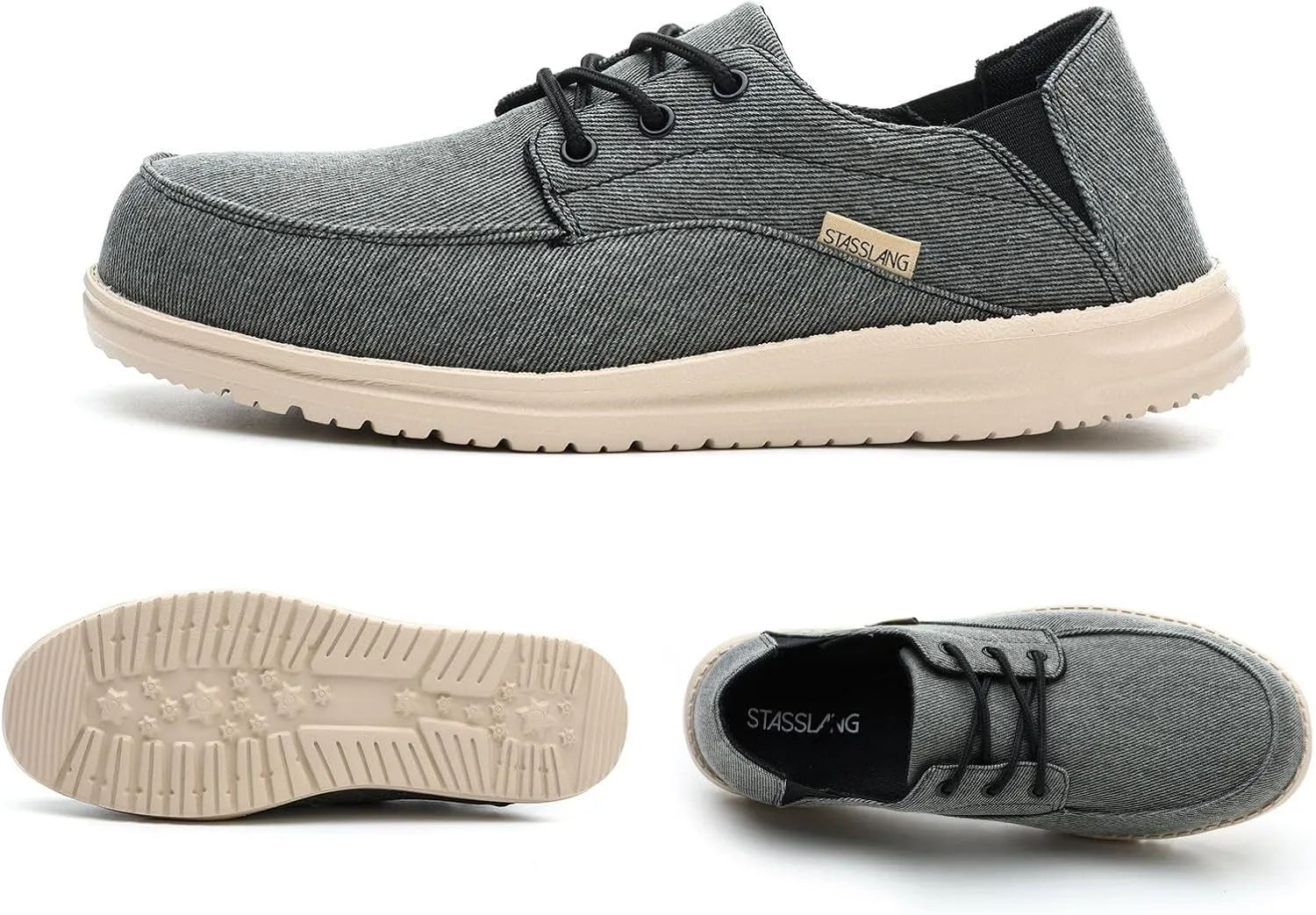 Steel Toe Shoes for Men Lightweight Casual Work Safety Loafers Industrial Construction Sneakers Slip On Indestructible Work Shoes