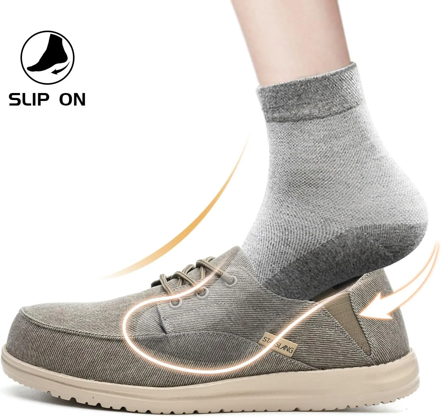 Steel Toe Shoes for Men Lightweight Casual Work Safety Loafers Industrial Construction Sneakers Slip On Indestructible Work Shoes