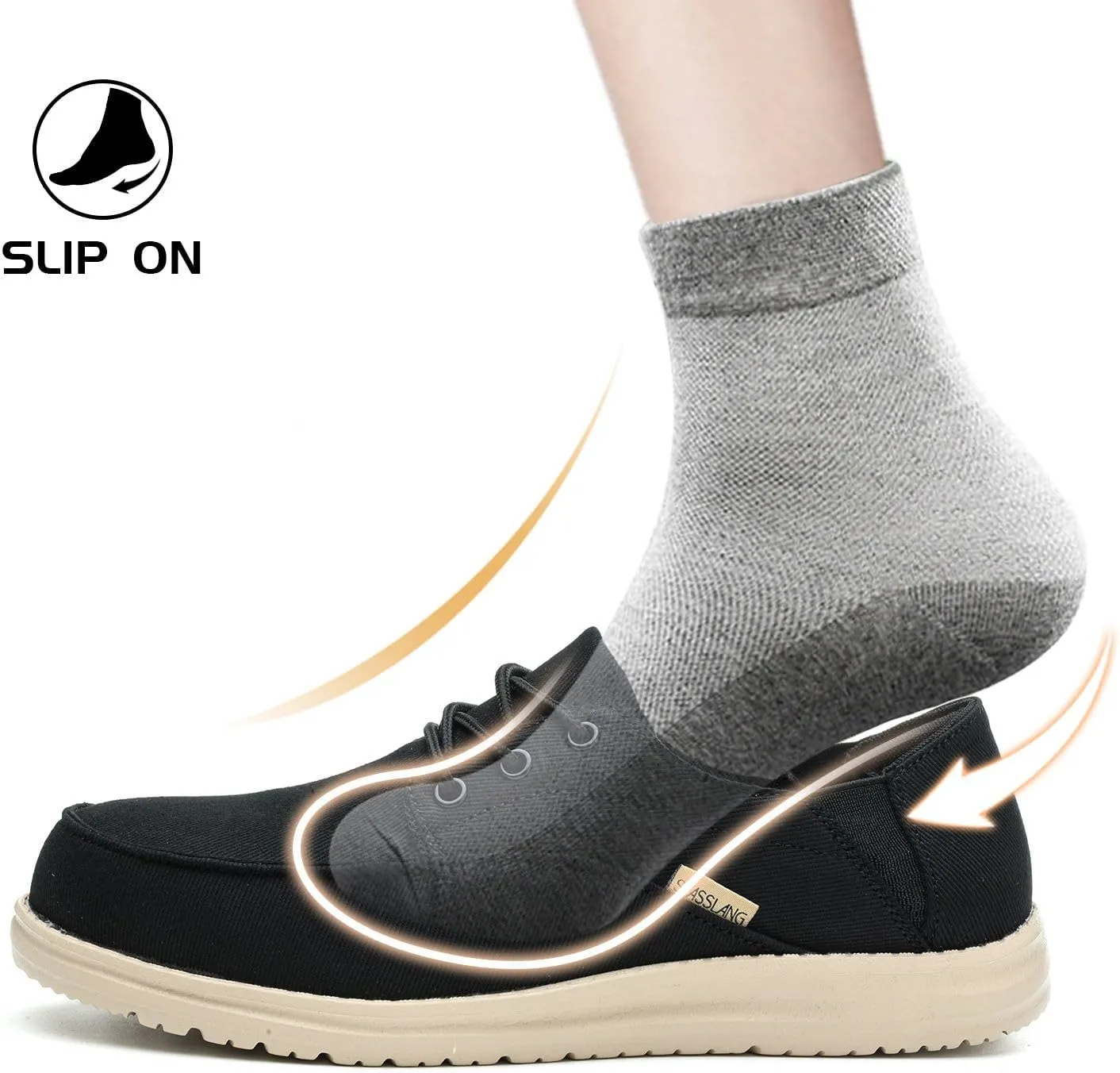 Steel Toe Shoes for Men Lightweight Casual Work Safety Loafers Industrial Construction Sneakers Slip On Indestructible Work Shoes