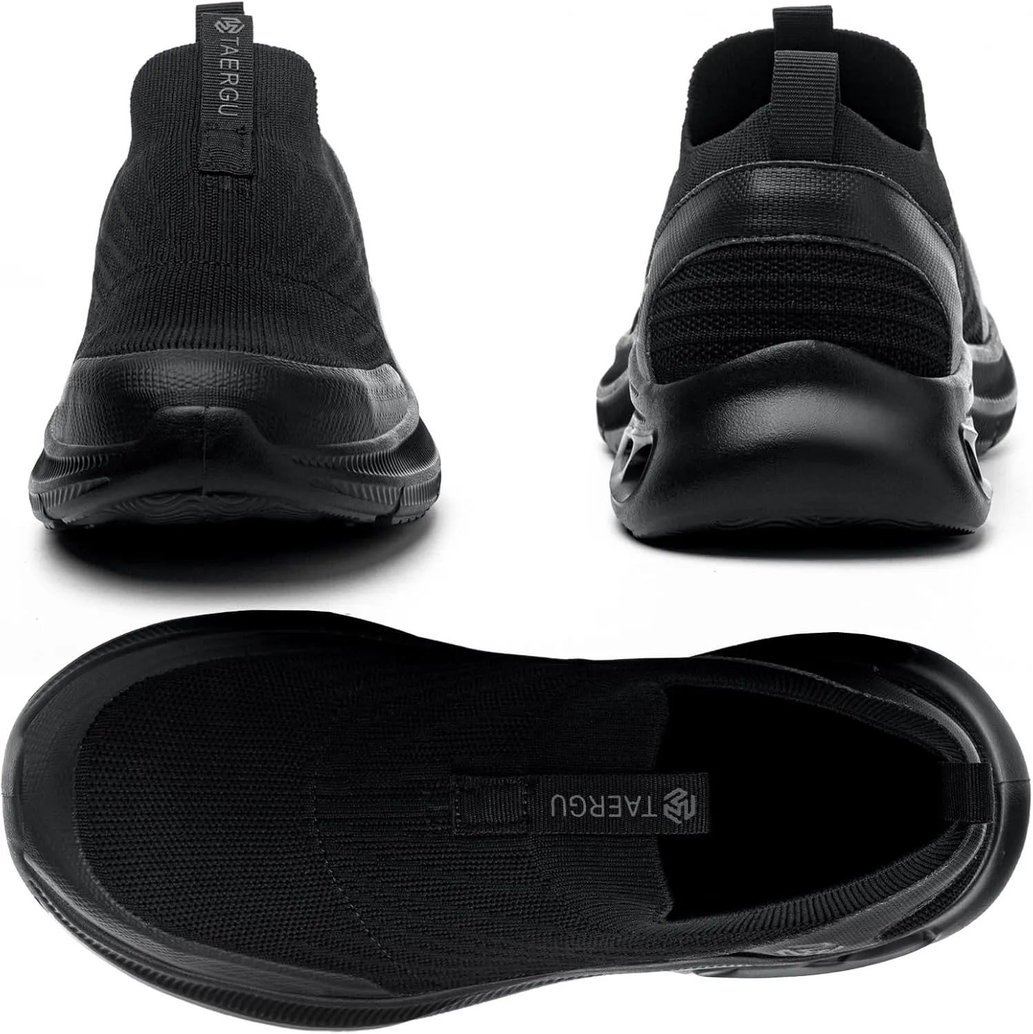 Steel Toe Shoes Men Lightweight Comfortable Work Shoes Slip On Safety Shoe Walking Sneakers Puncture Proof Loafers