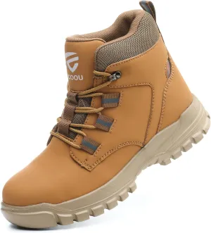 Steel Toe Work Boots for Men Women Slip Resistant Puncture-Resistant Lightweight Safety Shoes Industrial & Construction Work Boots