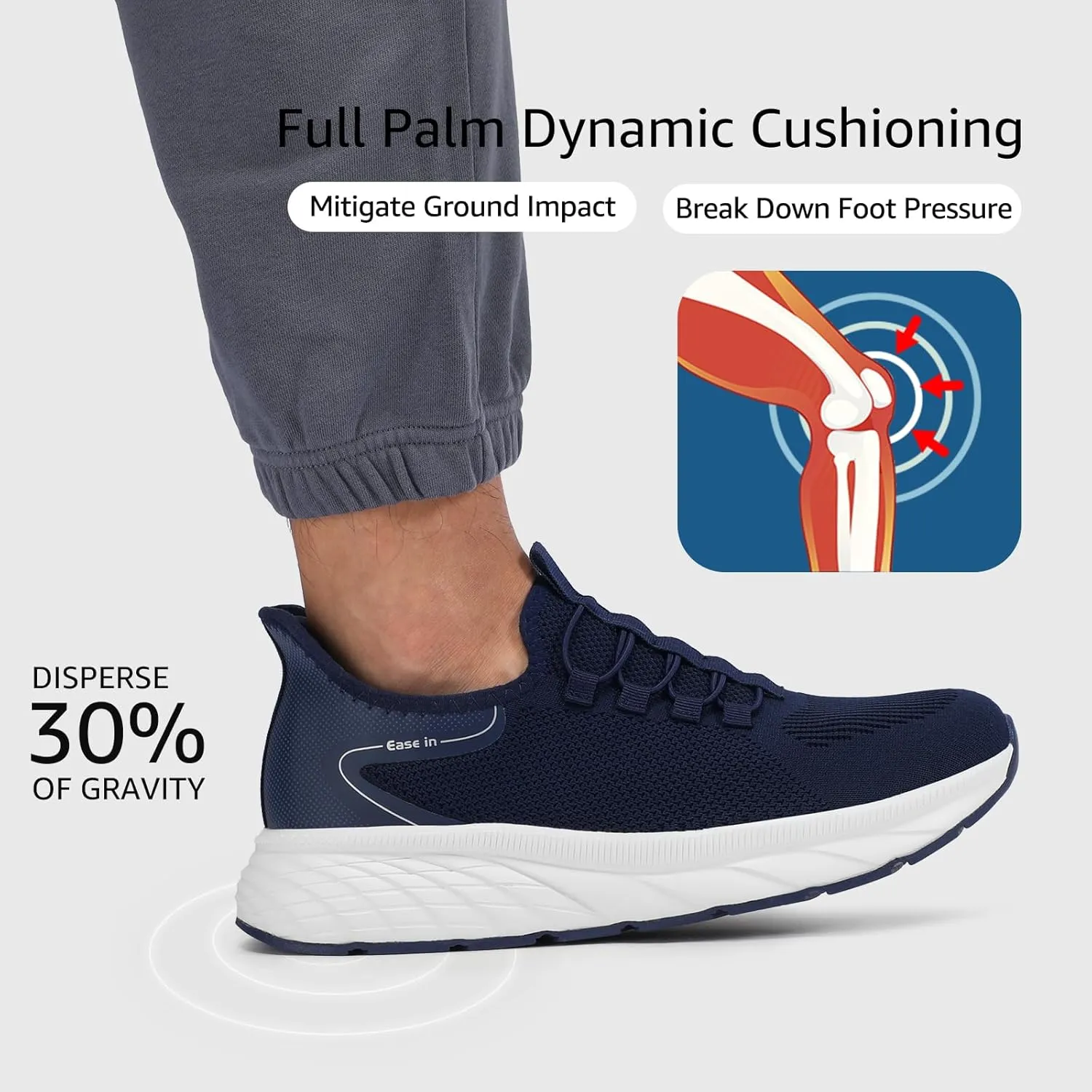 STQ Slip on Sneakers Men Comfort Walking Shoes Orthopedic Shoes for Plantar Fasciitis