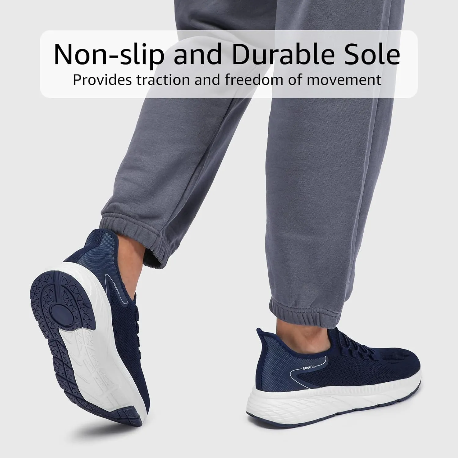 STQ Slip on Sneakers Men Comfort Walking Shoes Orthopedic Shoes for Plantar Fasciitis