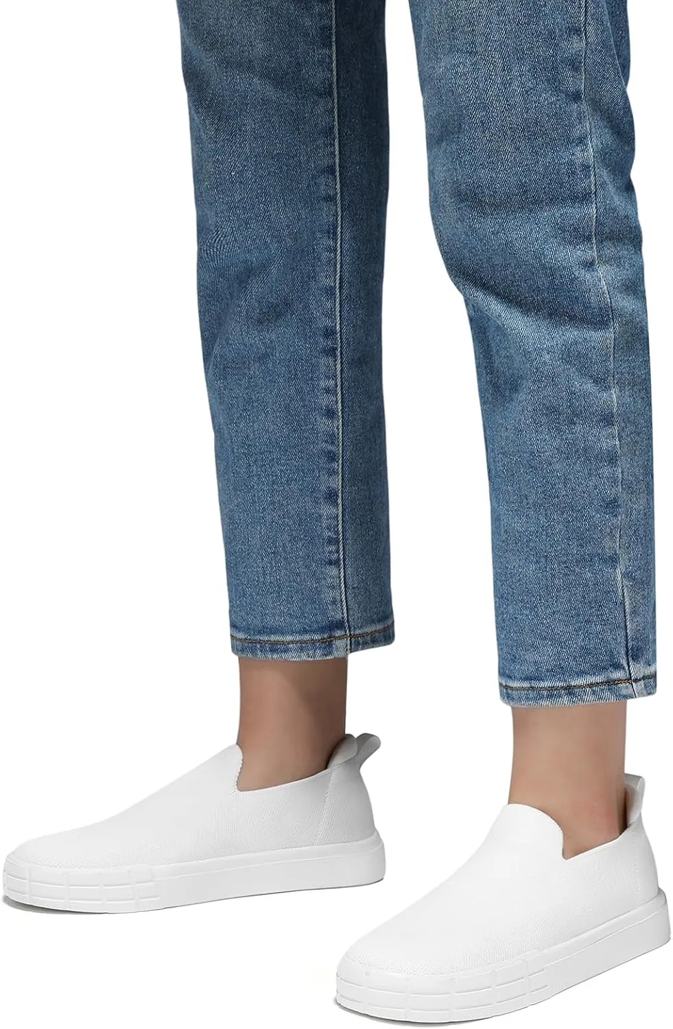 STQ Womens Wide Toe Box Barefoot Shoes Knit Casual Slip on Shoes for Summer