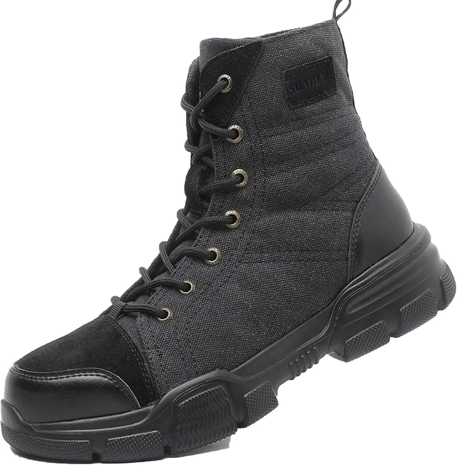 SUADEX Steel Toe Boots for Men Women Indestructible Non Slip Comfortable Work Boot Safety Construction Shoes