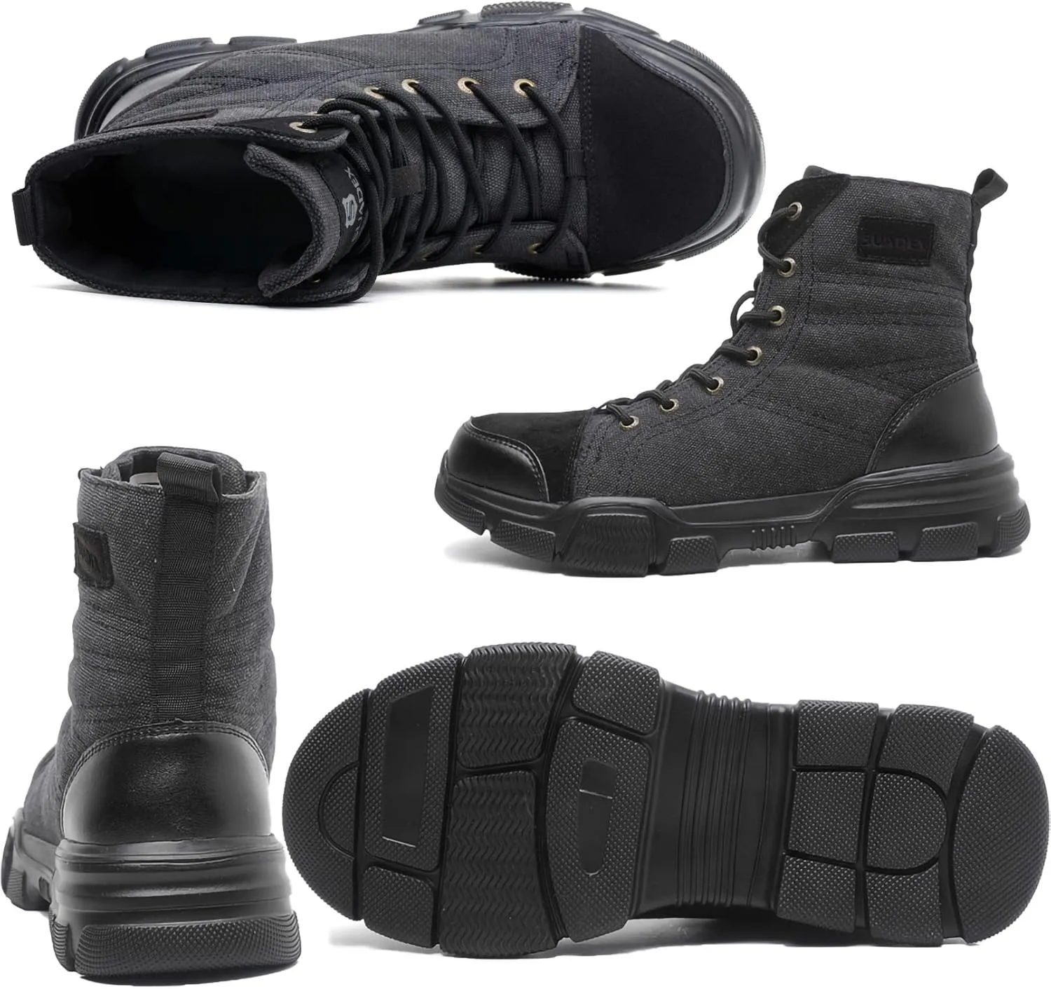SUADEX Steel Toe Boots for Men Women Indestructible Non Slip Comfortable Work Boot Safety Construction Shoes
