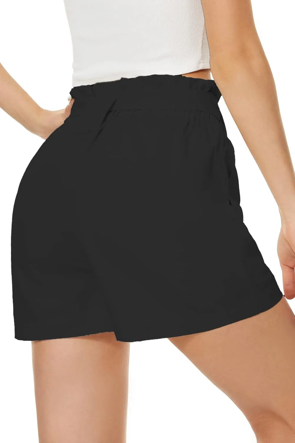 SWEET POISON Womens Bowknot Shorts for Summer Casual High Waist Beach Shorts（S-2XL）