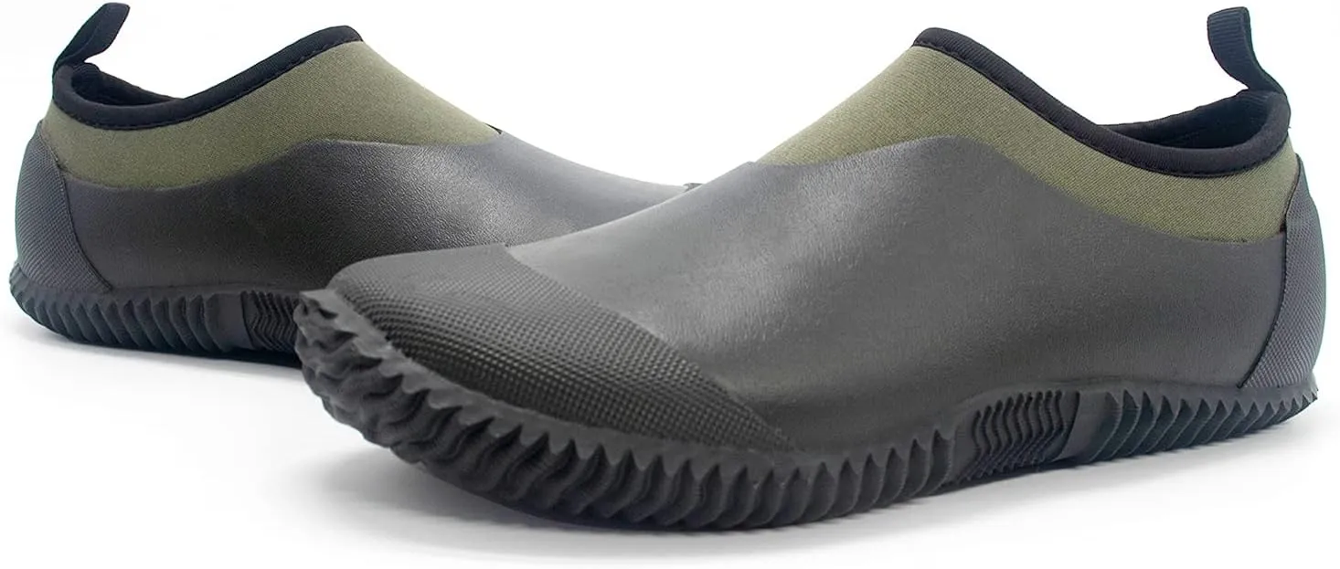 SWIFTFROG Men’s Garden Boots - Unisex Waterproof Ankle Slip-On Footwear Rubber Rain Boots for Men Women Outdoor,Camping,Gardening