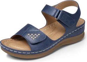 SWQZVT Women Comfortable Flat Sandals: Closed Toe Dressy Summer Sandal - Fisherman Hollow Out Walking Sandals