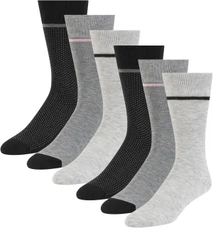 Ted Baker Men's 6 Pack Solid Crew Dress Socks