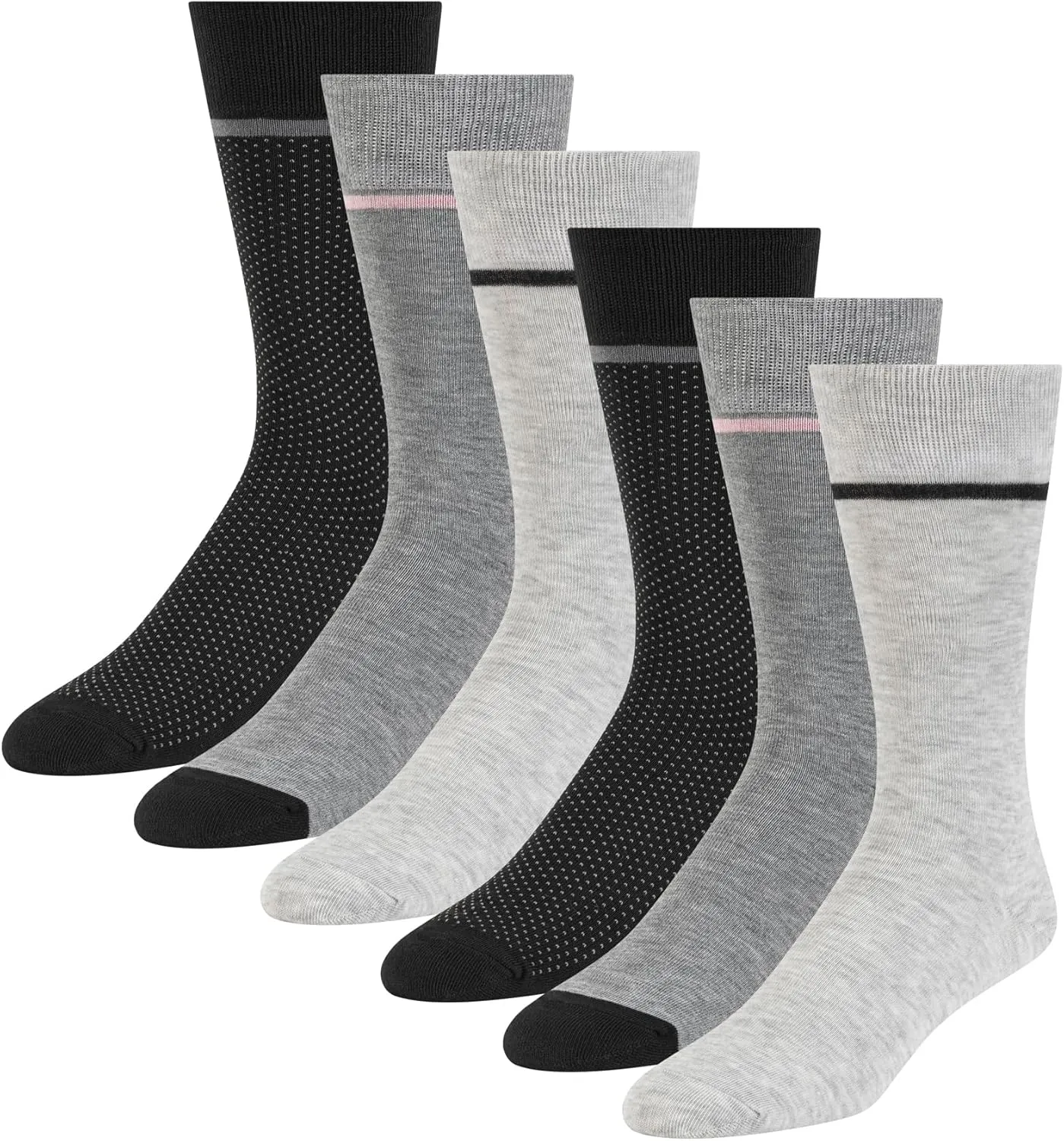 Ted Baker Men's 6 Pack Solid Crew Dress Socks