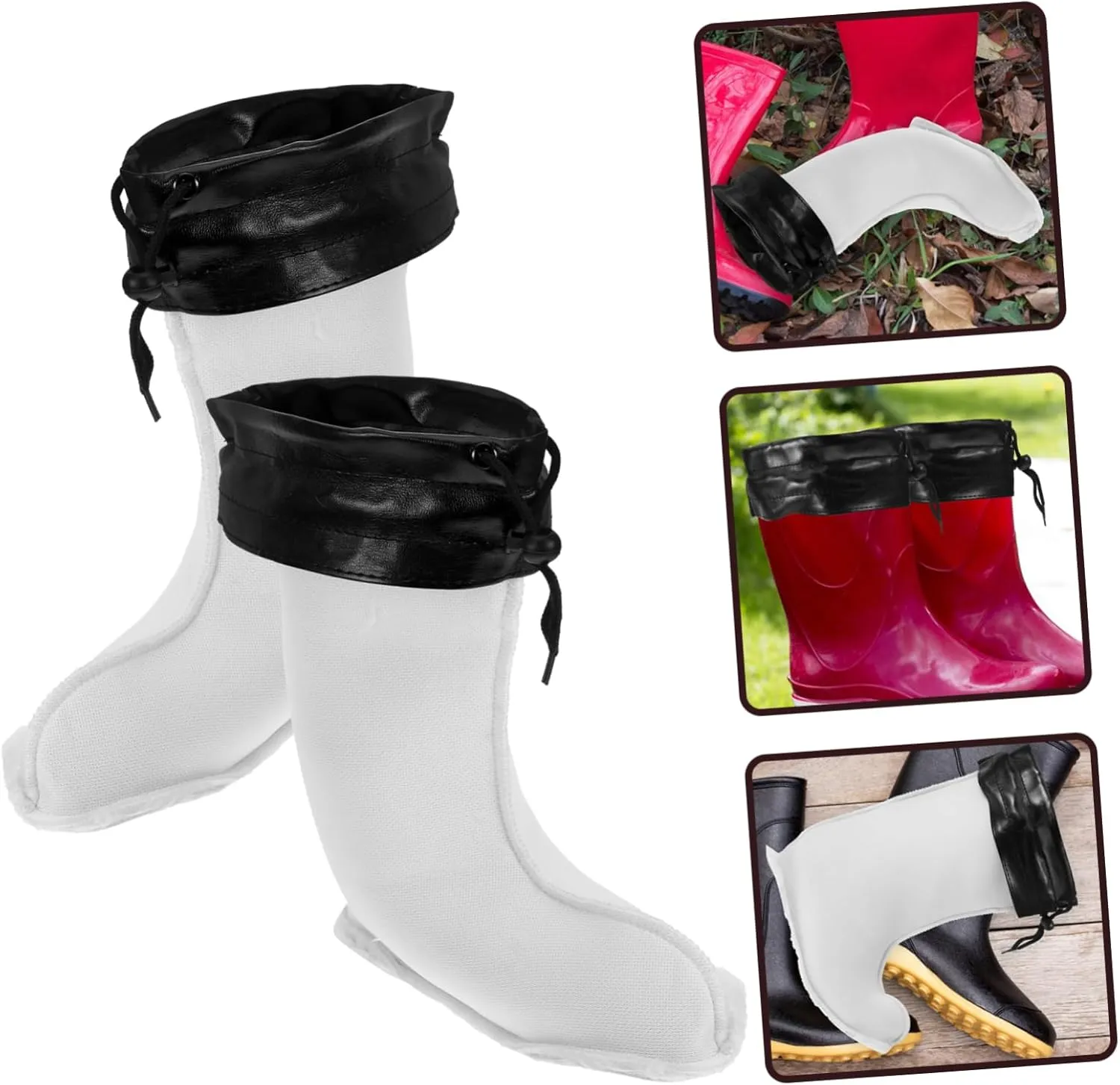 TENDYCOCO 1 Pair Boot Cuffs for Women Boot Socks Thick Boot Lining Covers Boot Shoes Inserts Men Rain Boots