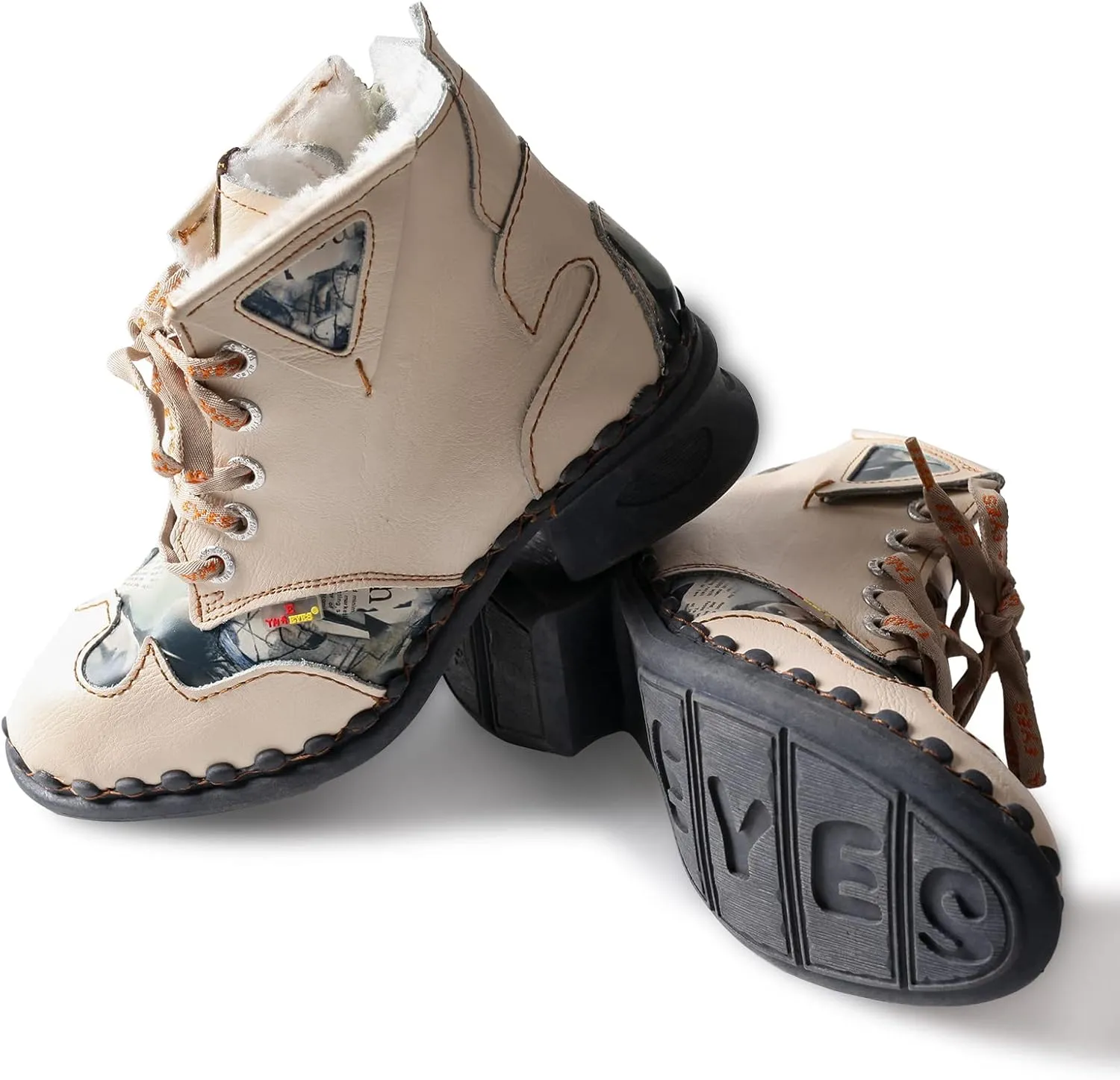 TMA EYES Women's Plush Ankle Boots Fashion and Cozy Winter Shoes with side Zipper