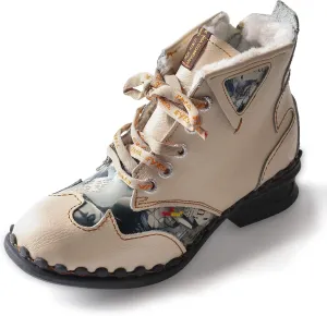 TMA EYES Women's Plush Ankle Boots Fashion and Cozy Winter Shoes with side Zipper