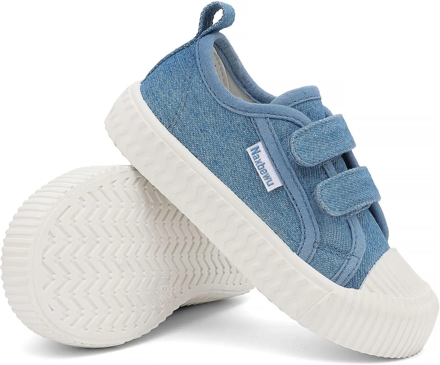 Toddler Boys & Girls Sneaker Adjustable Slip On Canvas Hook and Loops Walking Shoes,Size 5-12