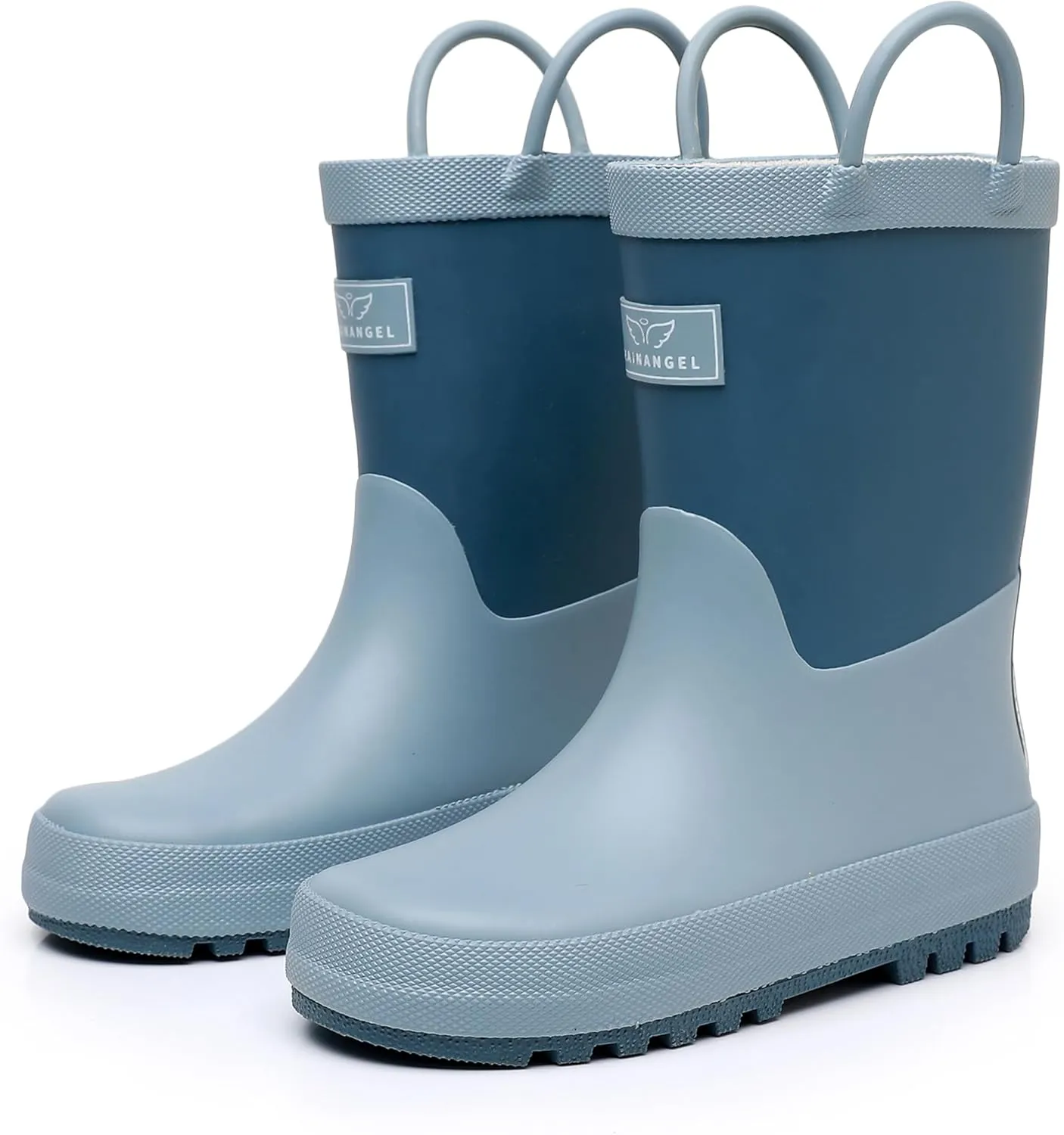 Toddler Rain Boots with Easy-On Handles, Waterproof Rubber Kids Rain Boots for Girls and Boys, in Fun Printed & Colors Unisex-Child Outdoor Rain Boots