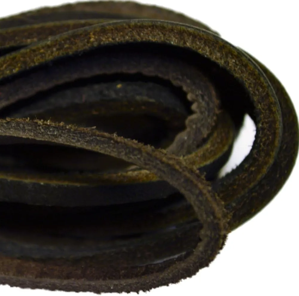 TOFL Leather Boot Laces|1/8 Inch Thick 72 Inches Long|2 Leather Strips [1 Pair]