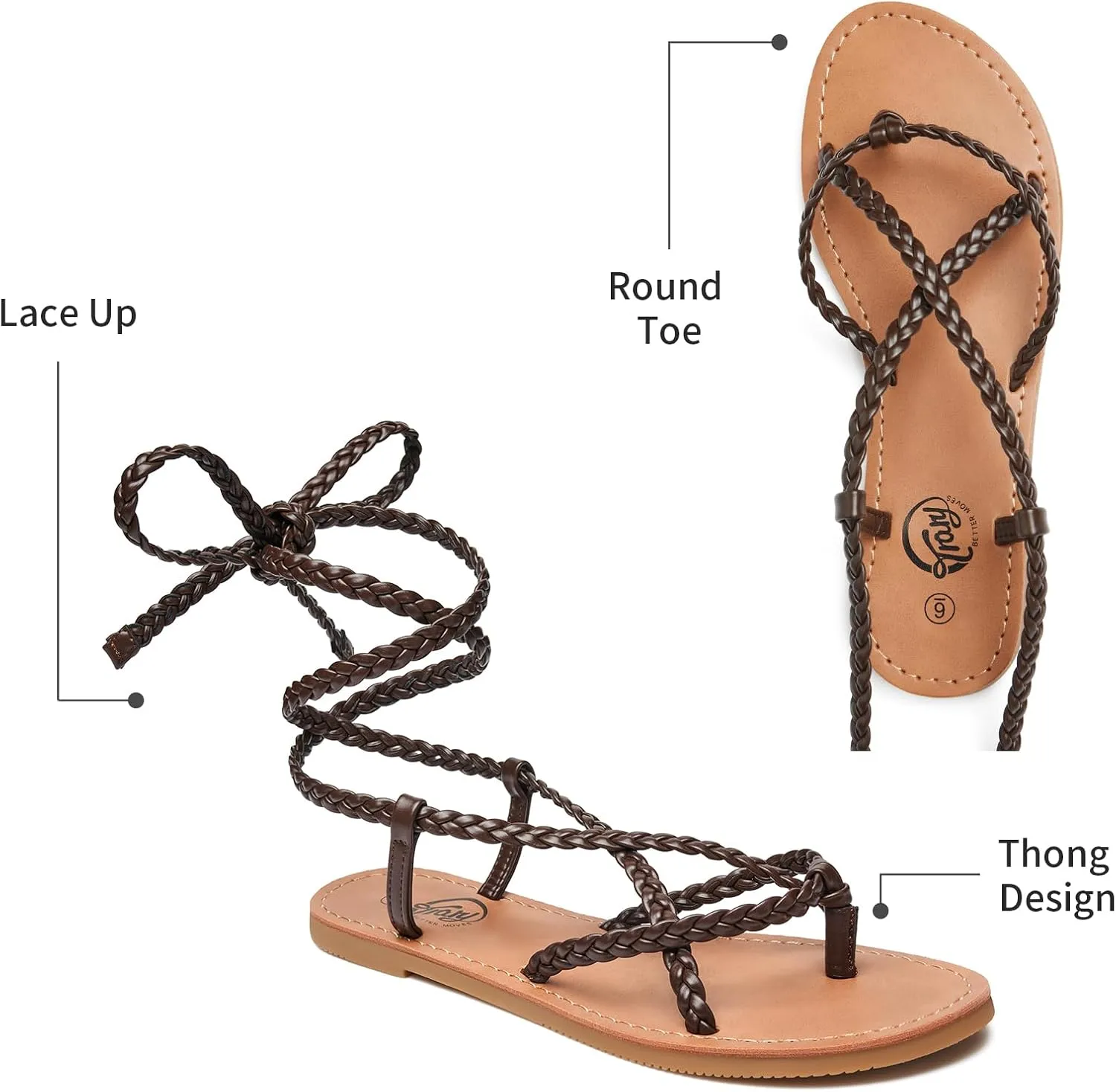 Trary Sandals Women, Lace Up Sandals for Women, Sandals for Women Dressy Summer, Open Toe Gladiator Sandals, Flat Sandals for Women Dressy, Beach Sandals for Women, Summer Sandals for Women 2023