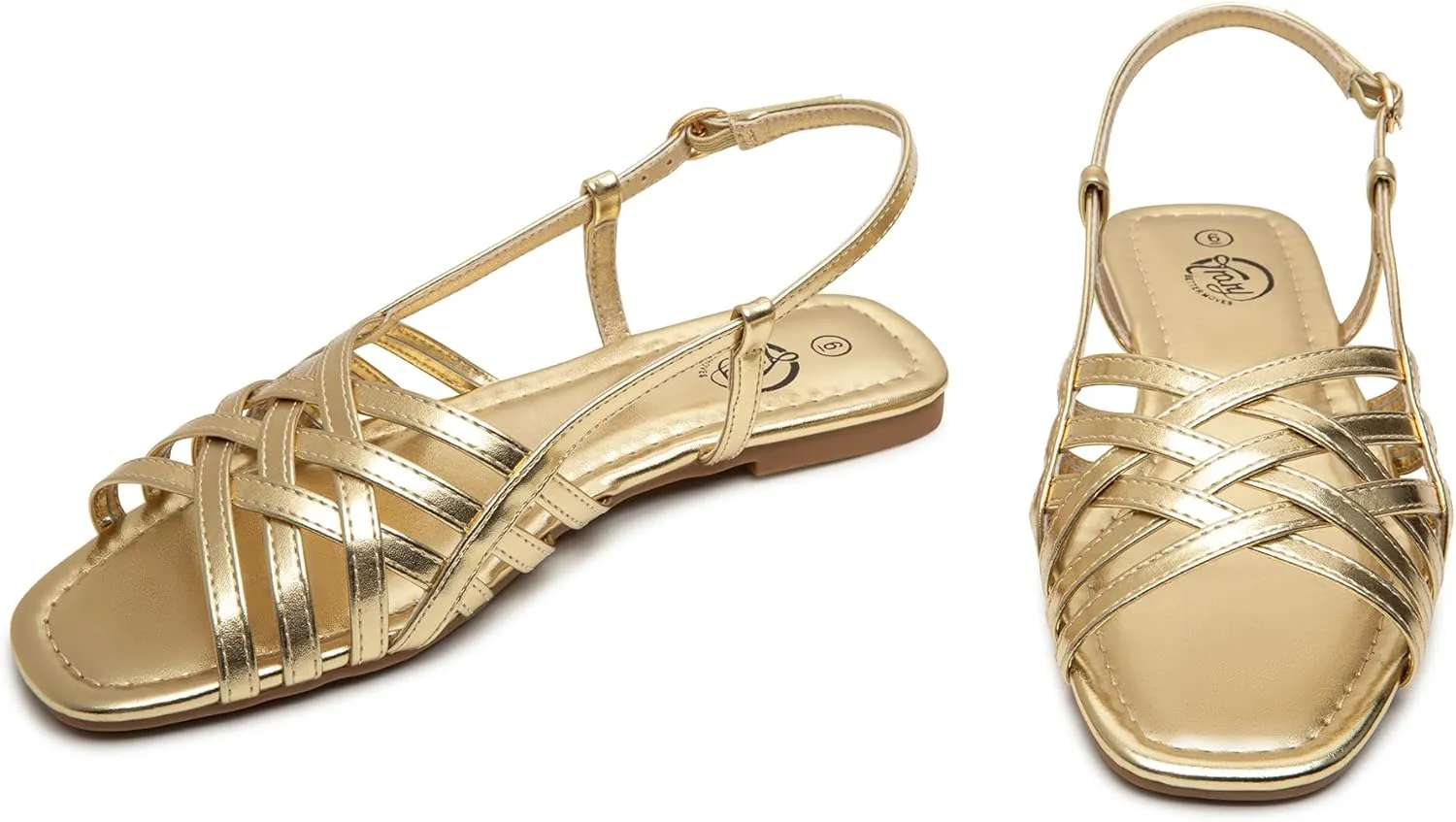 Trary Women's Flat Sandals Gladiator Sandals for Women Comfortable Ankle Strap Sandals Casual Fisherman Strappy Sandals for Women Dressy Summer Beach Shoes