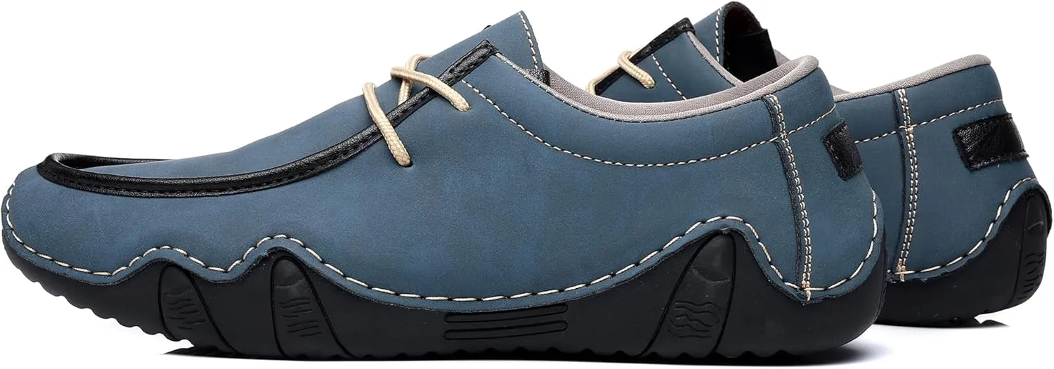 Trsorini Mens Casual Fashion Sneakers Driving Walking Climbing Shoes Beck Shoes Soft Moccasin Shoes