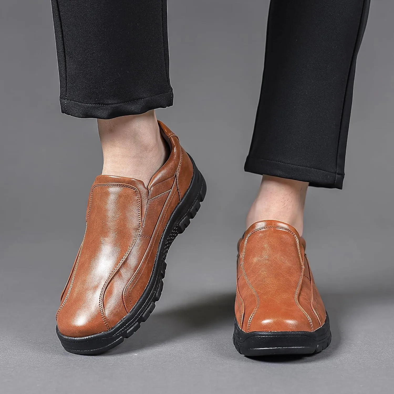 Trsorini Mens Casual Shoes Loafers Slip on Dress Business Office Premier Walking Lightweight Shoes Male
