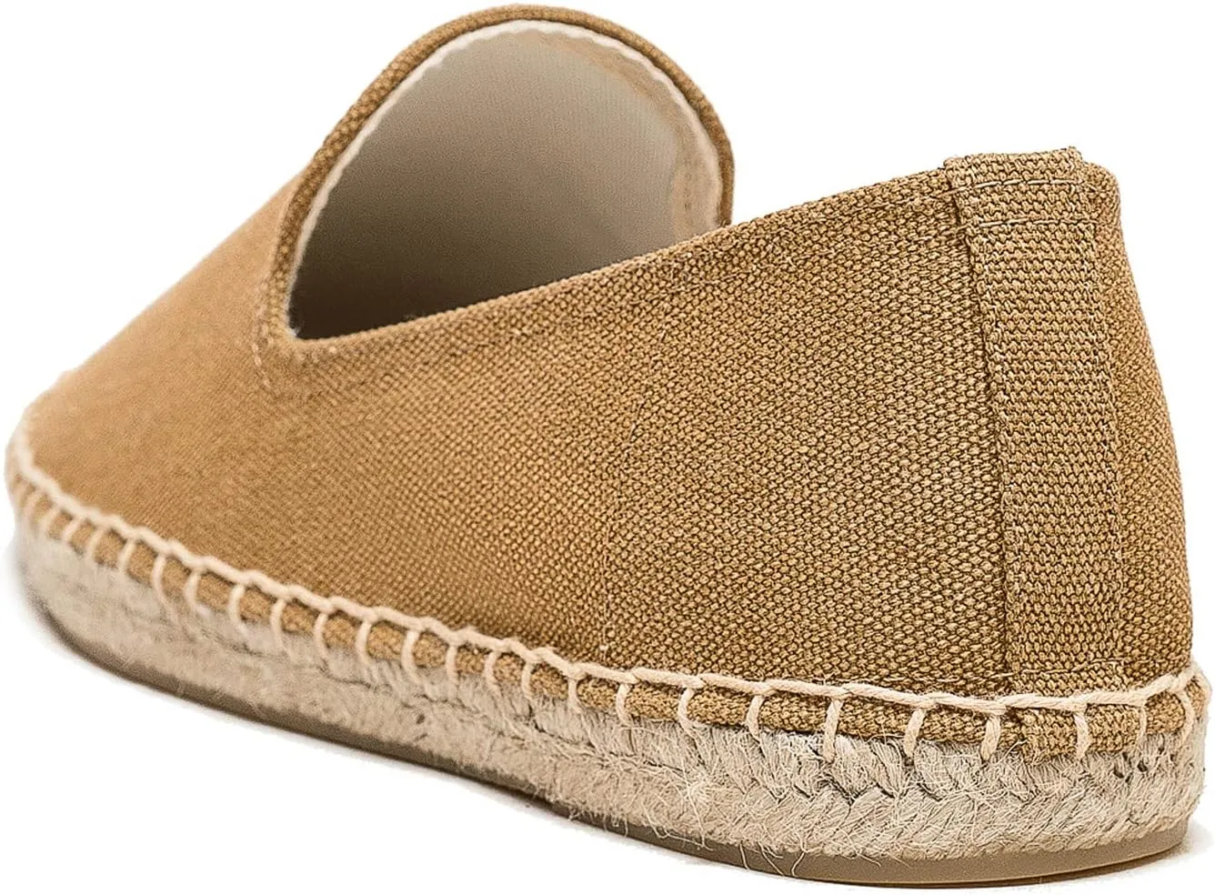 U-lite Men's Classic Suede Canvas Round Cap Toe Espadrilles Loafers Pure Color Slip On Comfortable Flats Shoes