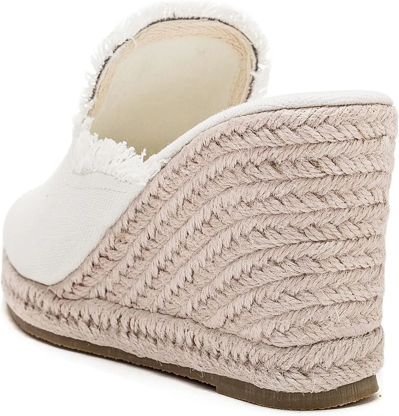 U-lite Womens Platform Wedge Closed Toe Summer Espadrille Sandals Slip On Dress Summer Mule High Heels Slippers Shoes