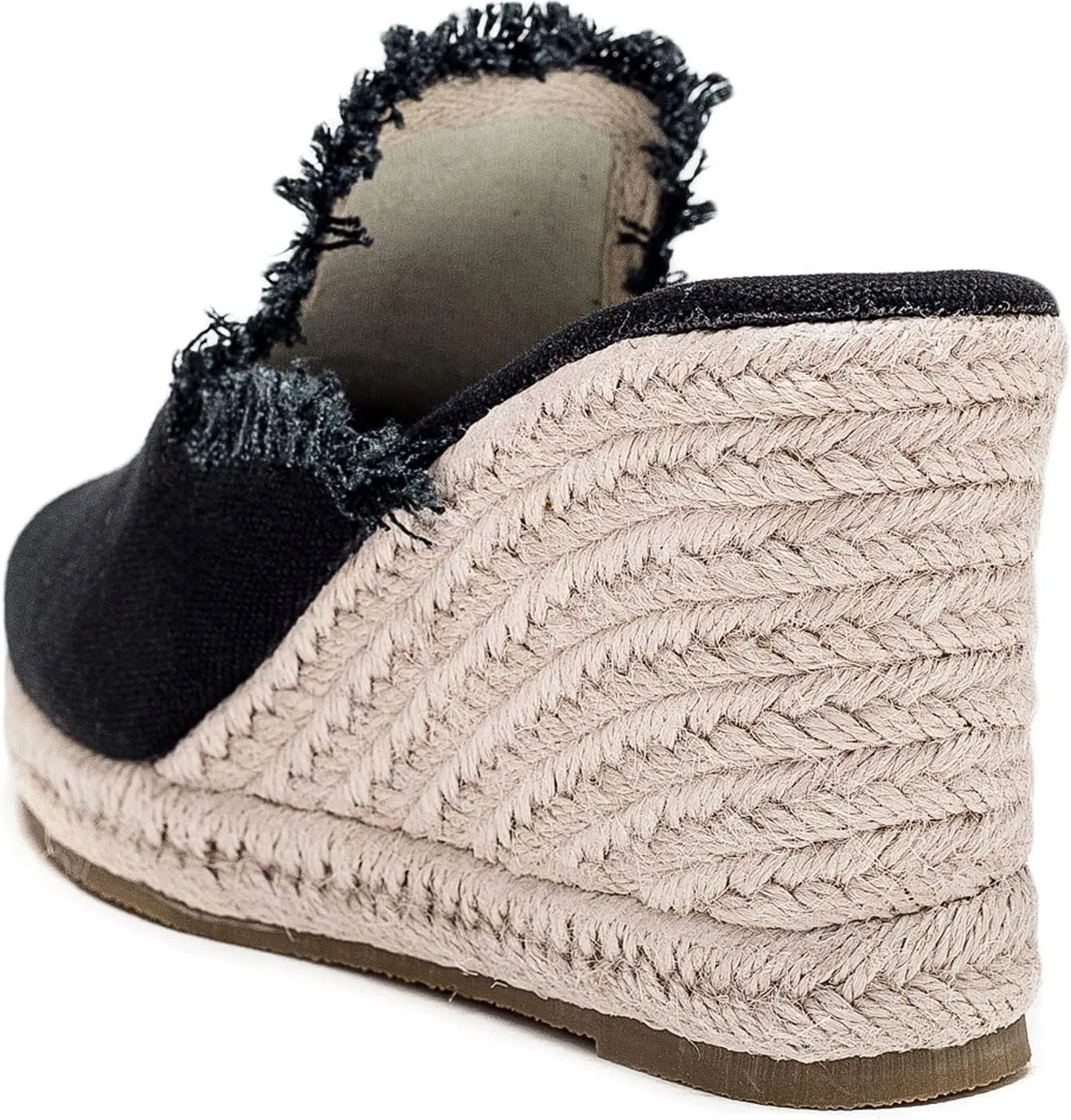 U-lite Womens Platform Wedge Closed Toe Summer Espadrille Sandals Slip On Dress Summer Mule High Heels Slippers Shoes