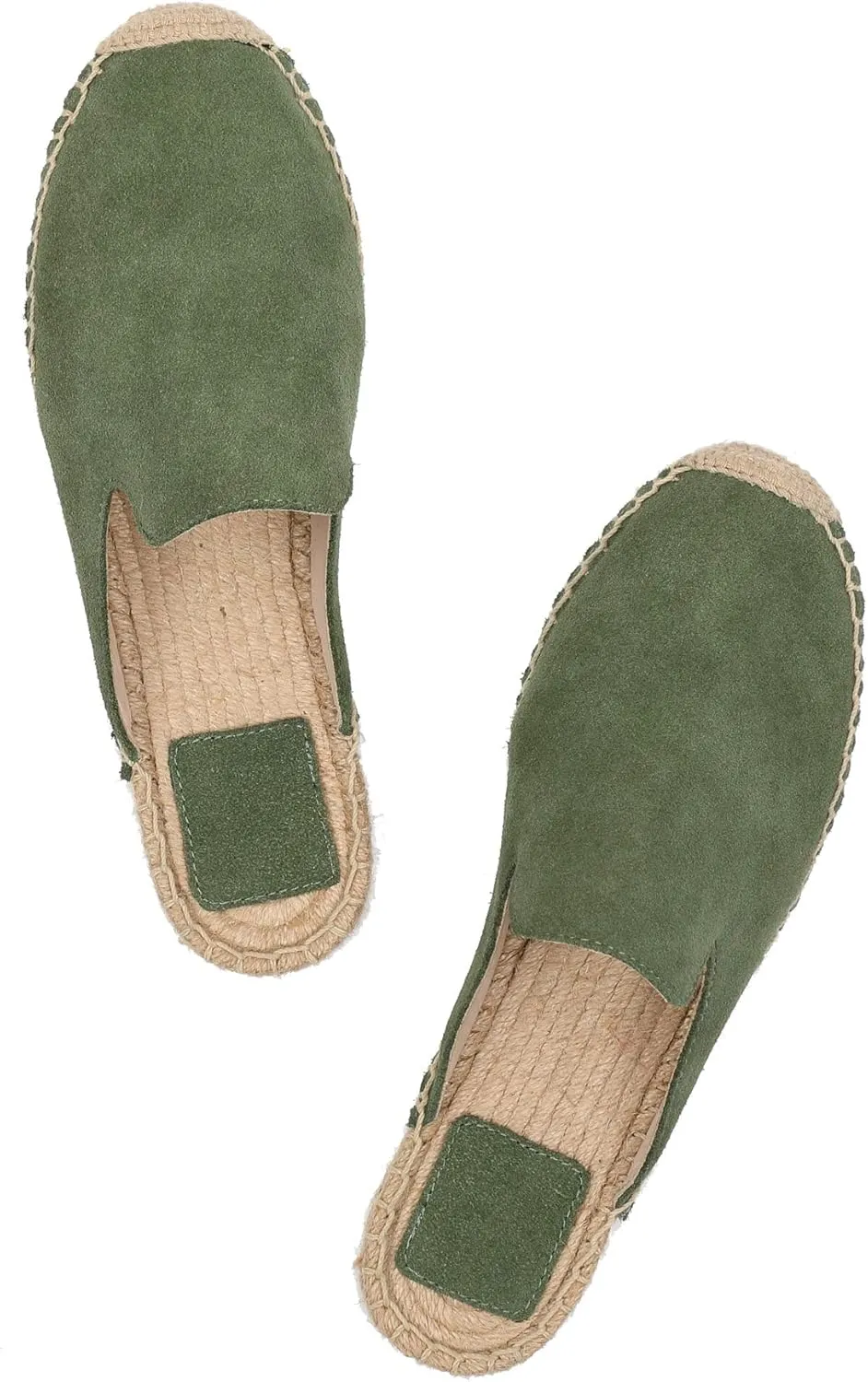 U-lite Women's Simple Mule Breathable Flat Espadrilles Shoes, Pure Color Mules
