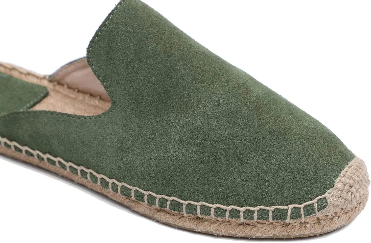 U-lite Women's Simple Mule Breathable Flat Espadrilles Shoes, Pure Color Mules
