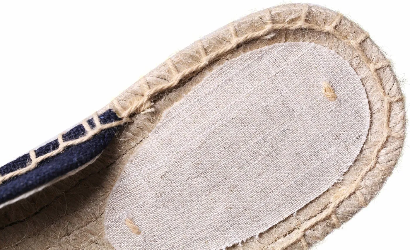 U-lite Women's Stylish Embroidery Flat Espadrilles Fancy Mule