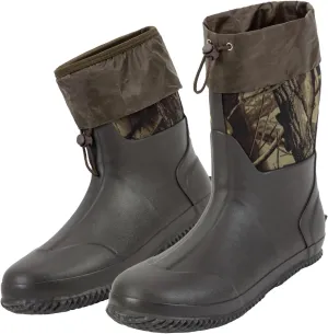 Ubon Men's Medium-High Waterproof Chloroprene Rubber Rain Boots for Farm and Garden Work
