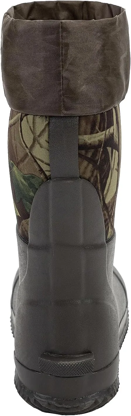 Ubon Men's Medium-High Waterproof Chloroprene Rubber Rain Boots for Farm and Garden Work